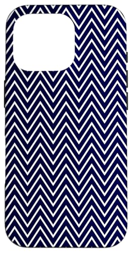 Zeitlos, Marineblau, Chevron-Muster Hülle für iPhone 16 Pro Zeitlos, Marineblau, Chevron-Muster Hülle für iPhone 16 Pro von I Adore Cute Designs