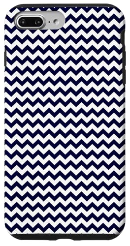 Zeitlos, Marineblau, Chevron-Muster Hülle für iPhone 7 Plus/8 Plus von I Adore Cute Designs