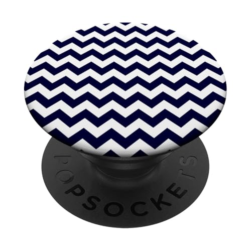 Zeitlos, Marineblau, Chevron-Muster PopSockets Klebender PopGrip Zeitlos, Marineblau, Chevron-Muster PopSockets Klebender PopGrip von I Adore Cute Designs