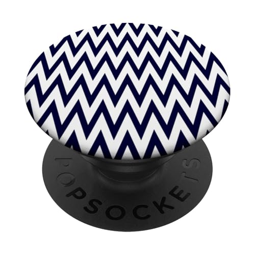 Zeitlos, Marineblau, Chevron-Muster PopSockets Klebender PopGrip Zeitlos, Marineblau, Chevron-Muster PopSockets Klebender PopGrip von I Adore Cute Designs