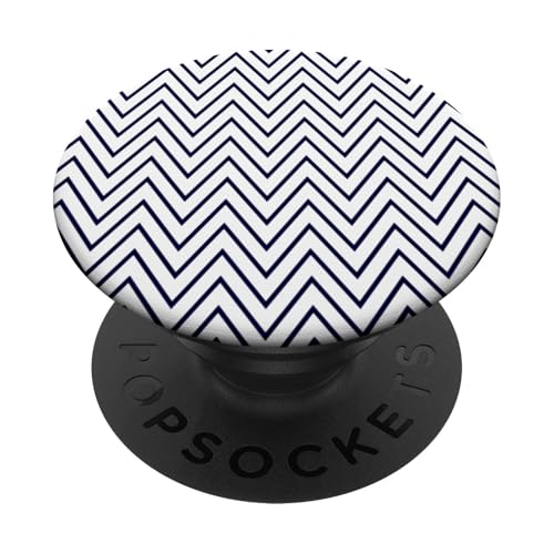 Zeitlos, Marineblau, Chevron-Muster PopSockets Klebender PopGrip Zeitlos, Marineblau, Chevron-Muster PopSockets Klebender PopGrip von I Adore Cute Designs
