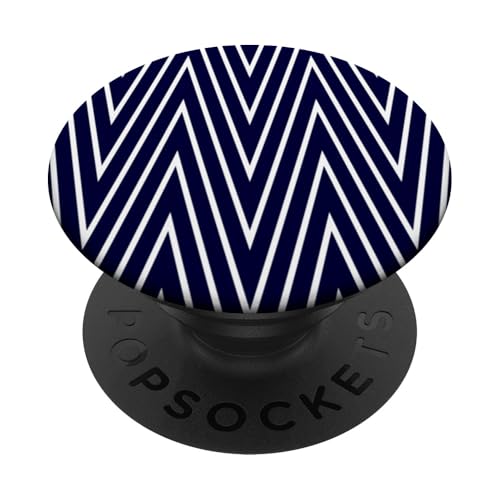 Zeitlos, Marineblau, Chevron-Muster PopSockets Klebender PopGrip Zeitlos, Marineblau, Chevron-Muster PopSockets Klebender PopGrip von I Adore Cute Designs