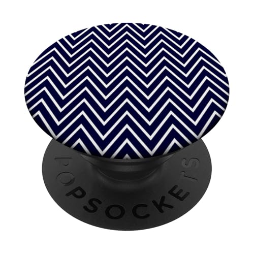 Zeitlos, Marineblau, Chevron-Muster PopSockets Klebender PopGrip Zeitlos, Marineblau, Chevron-Muster PopSockets Klebender PopGrip von I Adore Cute Designs