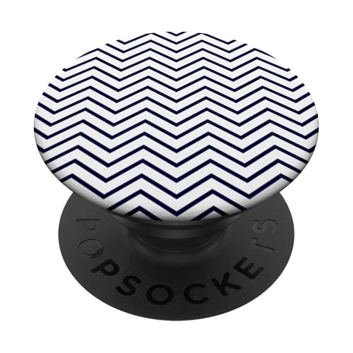 Zeitlos, Marineblau, Chevron-Muster PopSockets Klebender PopGrip Zeitlos, Marineblau, Chevron-Muster PopSockets Klebender PopGrip von I Adore Cute Designs