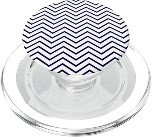 Zeitlos, Marineblau, Chevron-Muster PopSockets PopGrip für MagSafe Zeitlos, Marineblau, Chevron-Muster PopSockets PopGrip für MagSafe von I Adore Cute Designs