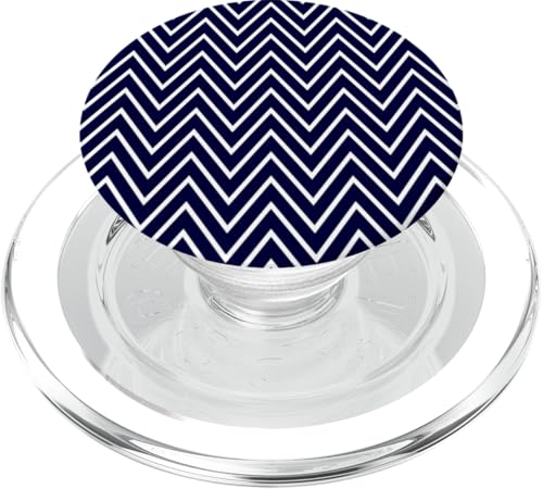 Zeitlos, Marineblau, Chevron-Muster PopSockets PopGrip für MagSafe Zeitlos, Marineblau, Chevron-Muster PopSockets PopGrip für MagSafe von I Adore Cute Designs