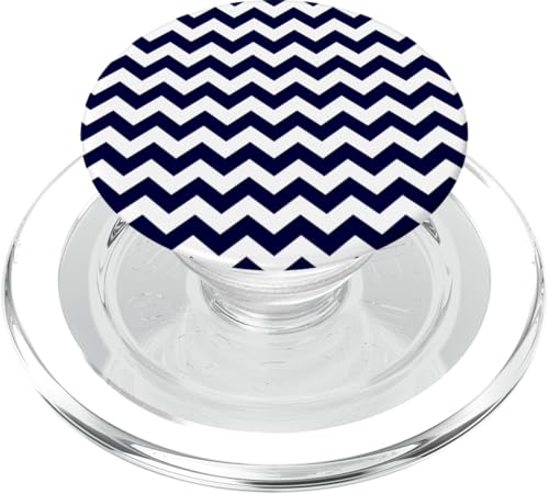 Zeitlos, Marineblau, Chevron-Muster PopSockets PopGrip für MagSafe Zeitlos, Marineblau, Chevron-Muster PopSockets PopGrip für MagSafe von I Adore Cute Designs