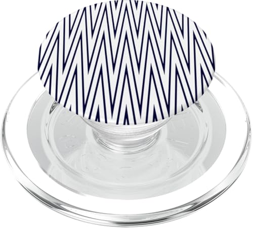 Zeitlos, Marineblau, Chevron-Muster PopSockets PopGrip für MagSafe Zeitlos, Marineblau, Chevron-Muster PopSockets PopGrip für MagSafe von I Adore Cute Designs