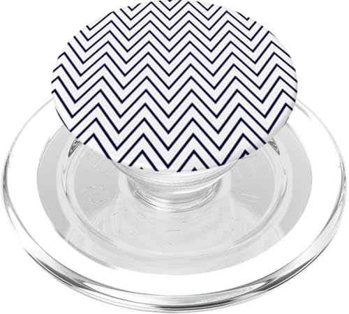 Zeitlos, Marineblau, Chevron-Muster PopSockets PopGrip für MagSafe Zeitlos, Marineblau, Chevron-Muster PopSockets PopGrip für MagSafe von I Adore Cute Designs