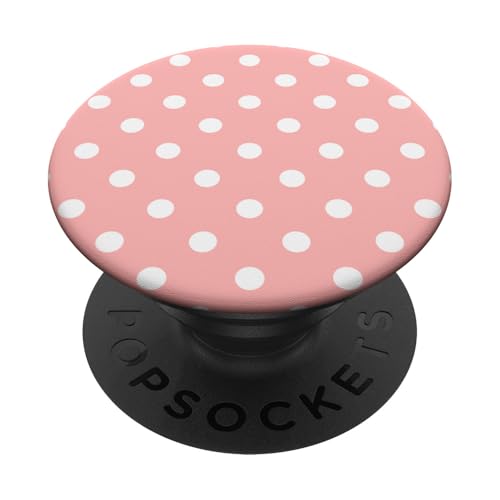 Klassisch, Aprikosenrosa, Punktemuster, Boho Polka Dot PopSockets Klebender PopGrip von I Adore Polka Dots!!