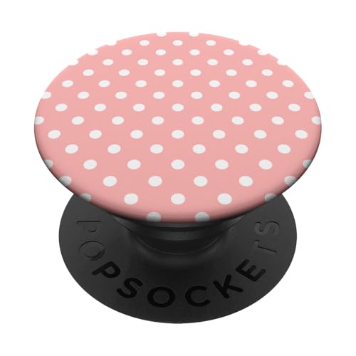Klassisch, Aprikosenrosa, Punktemuster, Boho Polka Dot PopSockets Klebender PopGrip von I Adore Polka Dots!!