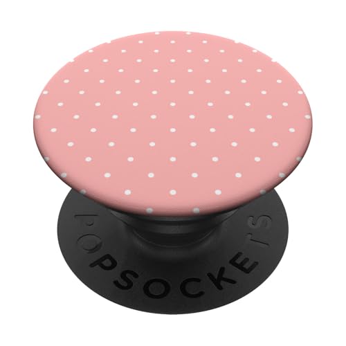 Klassisch, Aprikosenrosa, Punktemuster, Boho Polka Dot PopSockets Klebender PopGrip von I Adore Polka Dots!!