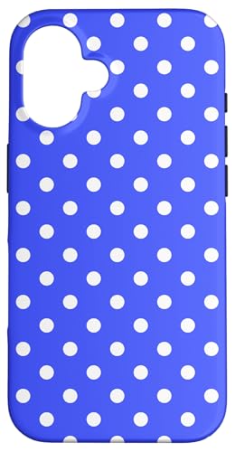 Klassisch, Blau, Punktemuster, Boho Polka Dot Hülle für iPhone 16 von I Adore Polka Dots!!