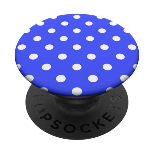 Klassisch, Blau, Punktemuster, Boho Polka Dot PopSockets Klebender PopGrip von I Adore Polka Dots!!