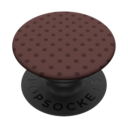 Klassisch, Braun, Punktemuster, Boho Polka Dot PopSockets Klebender PopGrip von I Adore Polka Dots!!!