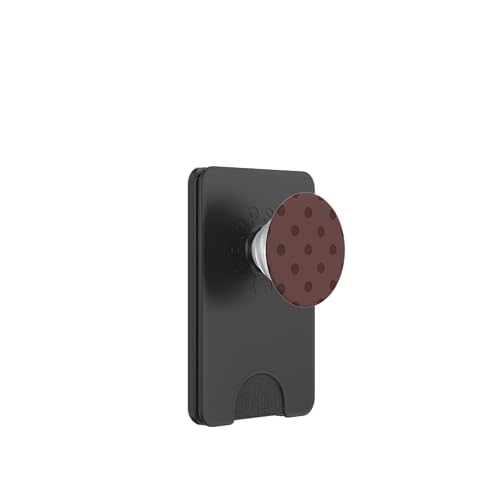 Klassisch, Braun, Punktemuster, Boho Polka Dot PopSockets PopWallet für MagSafe von I Adore Polka Dots!!!