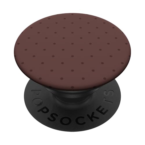 Klassisch, Braun, Punktemuster, Boho-Punkte PopSockets Klebender PopGrip von I Adore Polka Dots!!!