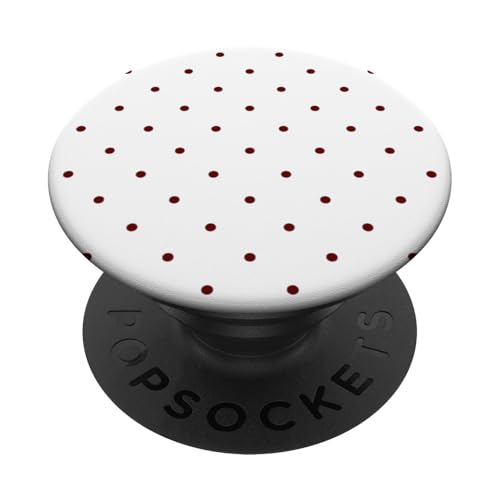 Klassisch, Burgunderrot, Punktemuster, Boho Polka Dot PopSockets Klebender PopGrip von I Adore Polka Dots!!