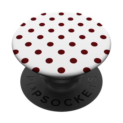 Klassisch, Burgunderrot, Punktemuster, Boho Polka Dot PopSockets Klebender PopGrip von I Adore Polka Dots!!