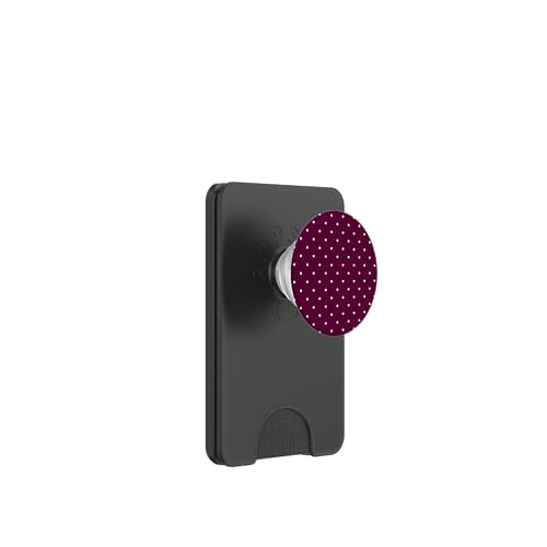 Klassisch, Burgunderrot, kleine Punktemuster, Boho-Punkte PopSockets PopWallet für MagSafe von I Adore Polka Dots!!
