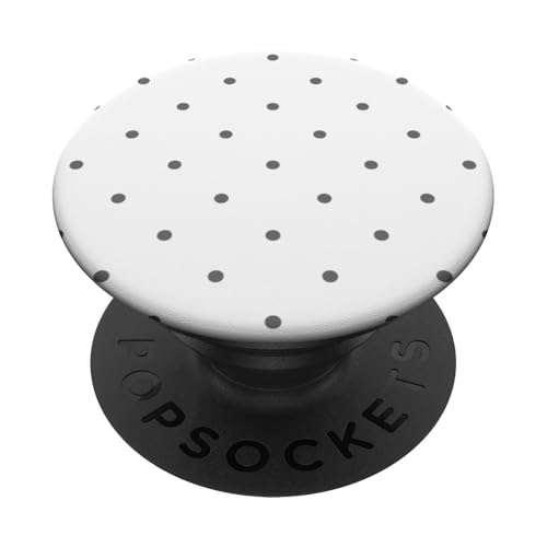 Klassisch, Grau, Punktemuster, Boho Polka Dot PopSockets Klebender PopGrip von I Adore Polka Dots!!