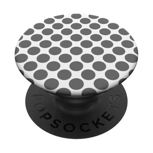Klassisch, Grau, Punktemuster, Boho Polka Dot PopSockets Klebender PopGrip von I Adore Polka Dots!!