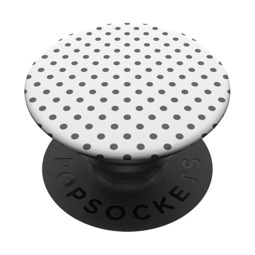 Klassisch, Grau, Punktemuster, Boho Polka Dot PopSockets Klebender PopGrip von I Adore Polka Dots!!