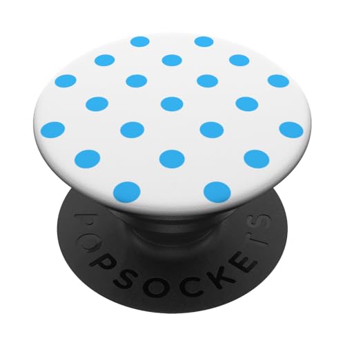 Klassisch, Himmelblau, Punktemuster, Boho-Punkte PopSockets Klebender PopGrip von I Adore Polka Dots!!