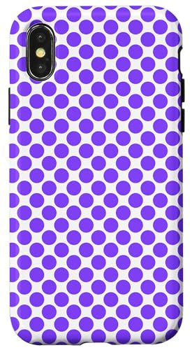 Klassisch, Lila, Punktemuster, Boho-Punkte Hülle für iPhone X/XS von I Adore Polka Dots!!