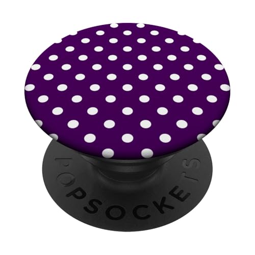 Klassisch, Lila, Punktemuster, Boho-Punkte PopSockets Klebender PopGrip von I Adore Polka Dots!!