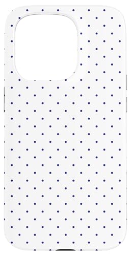Klassisch, Marineblau, Punktemuster, Boho Polka Dot Hülle für iPhone 15 Pro von I Adore Polka Dots!!