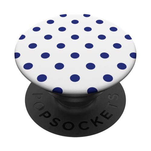 Klassisch, Marineblau, Punktemuster, Boho Polka Dot PopSockets Klebender PopGrip von I Adore Polka Dots!!