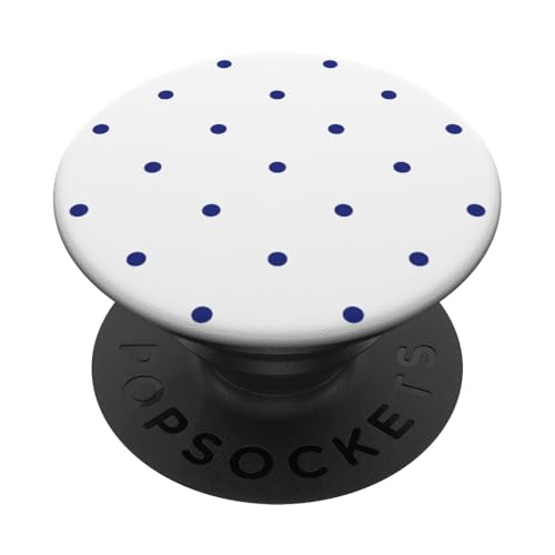 Klassisch, Marineblau, Punktemuster, Boho Polka Dot PopSockets Klebender PopGrip von I Adore Polka Dots!!