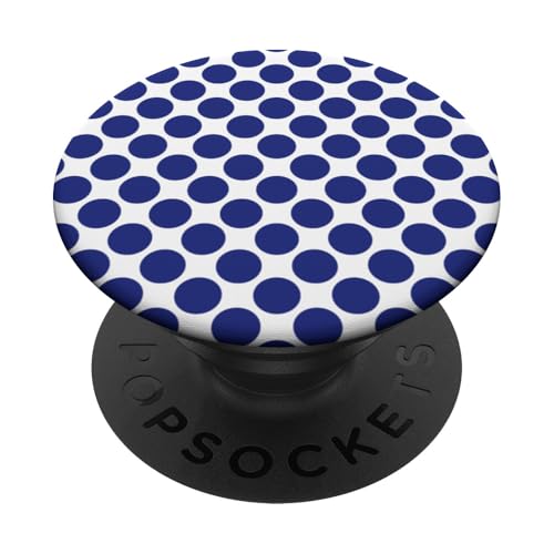 Klassisch, Marineblau, Punktemuster, Boho Polka Dot PopSockets Klebender PopGrip von I Adore Polka Dots!!