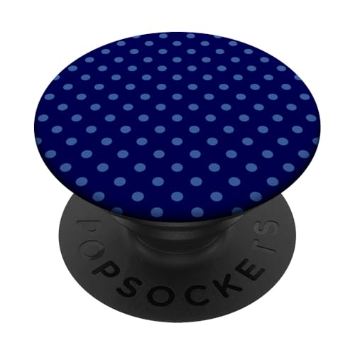 Klassisch, Marineblau, Punktemuster, Boho Polka Dot PopSockets Klebender PopGrip von I Adore Polka Dots!!