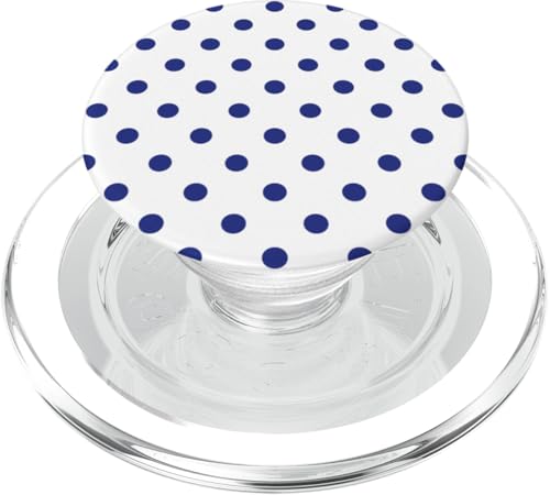 Klassisch, Marineblau, Punktemuster, Boho Polka Dot PopSockets PopGrip für MagSafe von I Adore Polka Dots!!