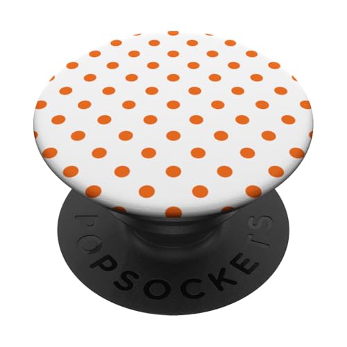 Klassisch, Orange, Punktemuster, Boho Polka Dot PopSockets Klebender PopGrip von I Adore Polka Dots!!