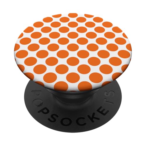 Klassisch, Orange, Punktemuster, Boho Polka Dot PopSockets Klebender PopGrip von I Adore Polka Dots!!