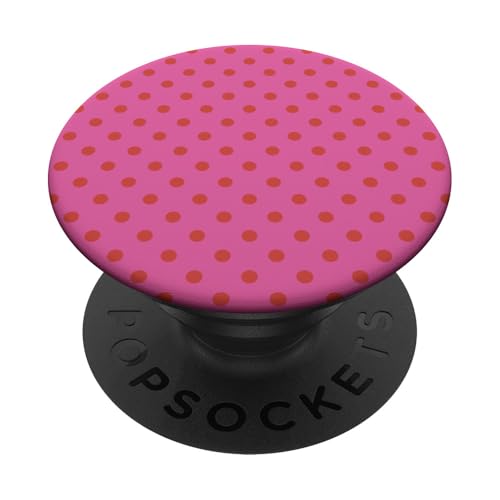 Klassisch, Orange & Rosa, Punktemuster, Boho Polka Dot PopSockets Klebender PopGrip von I Adore Polka Dots!!!