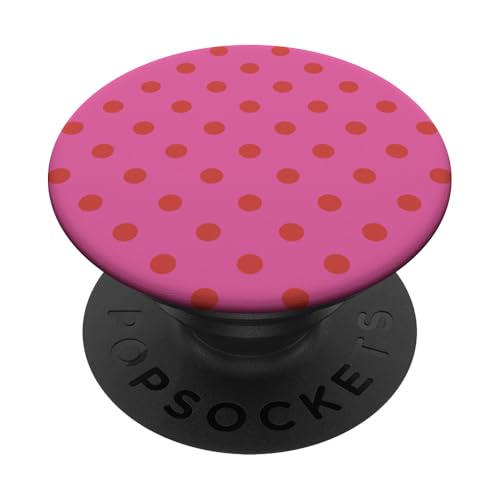 Klassisch, Orange & Rosa, Punktemuster, Boho Polka Dot PopSockets Klebender PopGrip von I Adore Polka Dots!!!