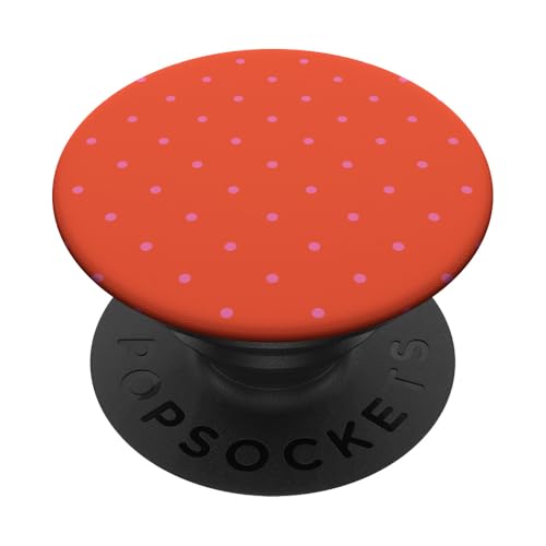 Klassisch, Orange & Rosa, Punktemuster, Boho Polka Dot PopSockets Klebender PopGrip von I Adore Polka Dots!!!