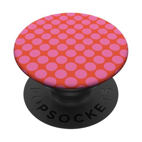 Klassisch, Orange & Rosa, Punktemuster, Boho Polka Dot PopSockets Klebender PopGrip von I Adore Polka Dots!!!