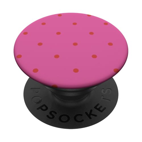 Klassisch, Orange & Rosa, Punktemuster, Boho Polka Dot PopSockets Klebender PopGrip von I Adore Polka Dots!!!