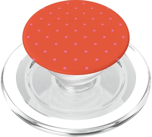 Klassisch, Orange & Rosa, Punktemuster, Boho Polka Dot PopSockets PopGrip für MagSafe von I Adore Polka Dots!!!