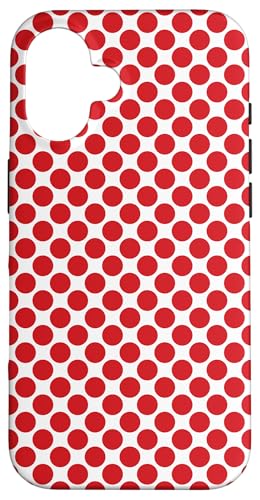Klassisch, Rot, Punktemuster, Boho Polka Dot Hülle für iPhone 16 von I Adore Polka Dots!!