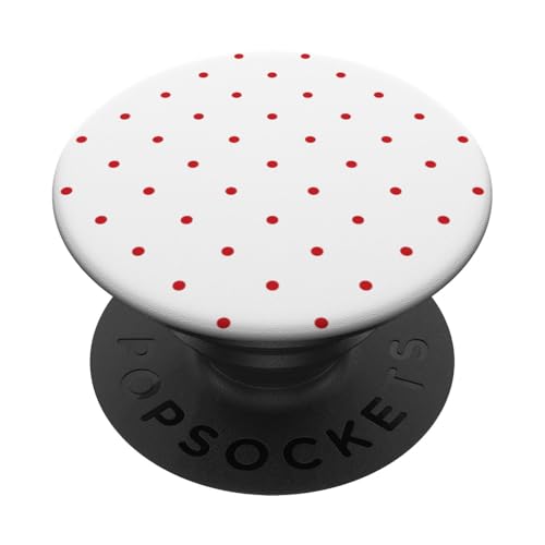Klassisch, Rot, Punktemuster, Boho Polka Dot PopSockets Klebender PopGrip von I Adore Polka Dots!!