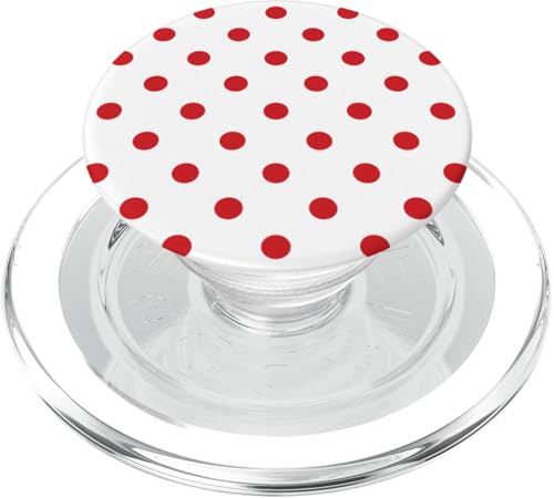 Klassisch, Rot, Punktemuster, Boho Polka Dot PopSockets PopGrip für MagSafe von I Adore Polka Dots!!