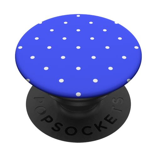 Klassisch, blau, kleine Punktemuster, Boho-Punkte PopSockets Klebender PopGrip von I Adore Polka Dots!!