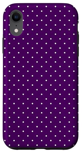 Klassisch, lila, kleine Punktemuster, Boho-Punkte Hülle für iPhone XR Klassisch, lila, kleine Punktemuster, Boho-Punkte Hülle für iPhone XR von I Adore Polka Dots!!