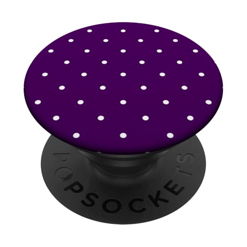 Klassisch, lila, kleine Punktemuster, Boho-Punkte PopSockets Klebender PopGrip von I Adore Polka Dots!!